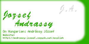 jozsef andrassy business card
