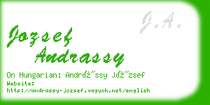 jozsef andrassy business card